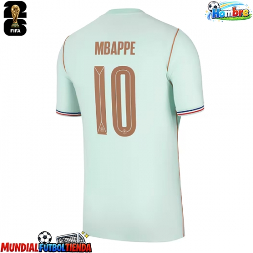 Camiseta Francia Kylian Mbappe #10 Segunda Equipación Replica Mundial 2026 mangas cortas